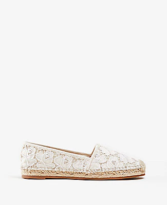 lace espadrille flats