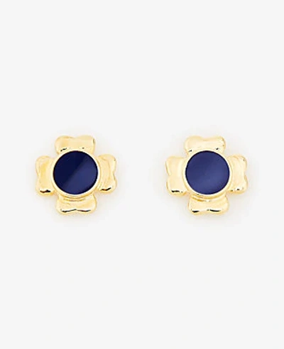 Shop Ann Taylor Enamel Flower Stud Earrings In Blue