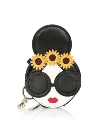 Shop Alice And Olivia Evy Staceface Leather Coin Pouch In Multi