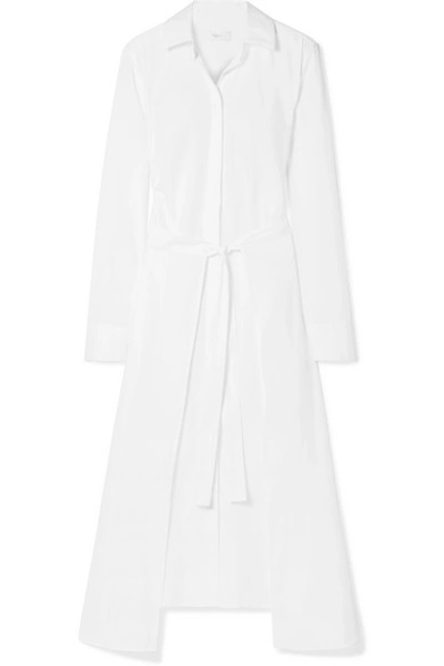 Shop Rosetta Getty Apron Wrap-effect Cotton-poplin Midi Dress