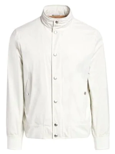 Shop Brunello Cucinelli Wendall Bomber Jacket In White