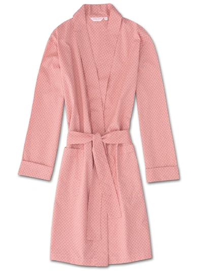 Shop Derek Rose Women's Robe Nelson 66 Cotton Batiste Pink