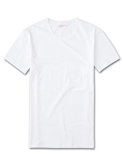 Shop Derek Rose Men's Underwear T-shirt Jack Pima Cotton Stretch White