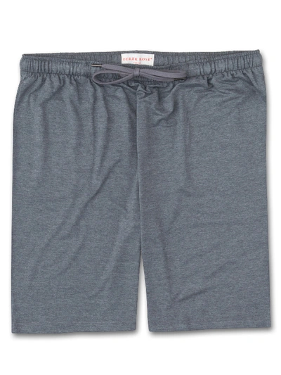 Shop Derek Rose Men's Lounge Shorts Marlowe Micro Modal Stretch Charcoal