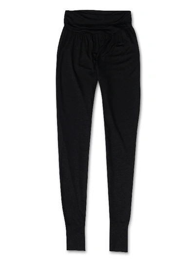 Shop Derek Rose Women's Tapered Lounge Pants In Black
