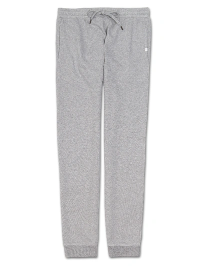 Shop Derek Rose Men's Sweatpants Devon Loopback Cotton Silver