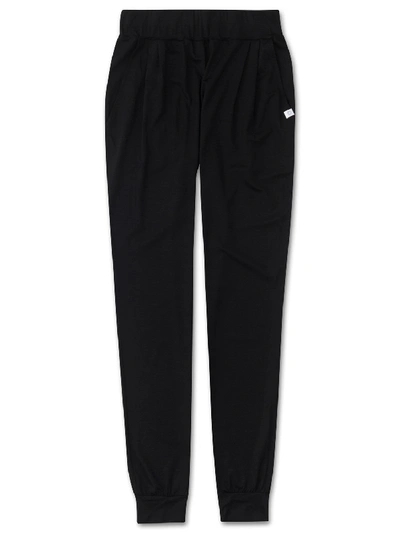Shop Derek Rose Women's Jersey Leisure Pants Basel Micro Modal Stretch Black