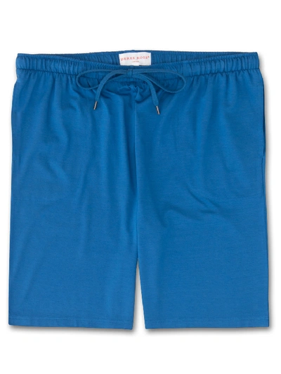 Shop Derek Rose Men's Jersey Shorts Basel 5 Micro Modal Stretch Blue