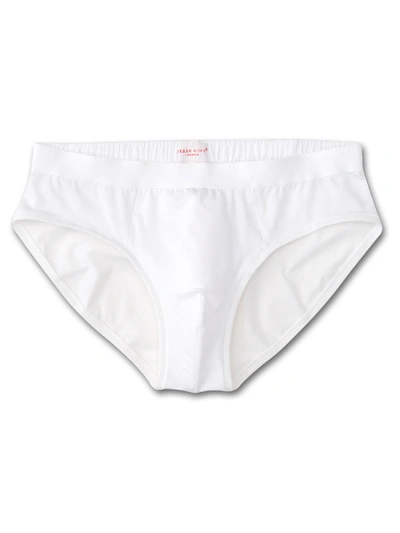 Shop Derek Rose Men's Briefs Jack Pima Cotton Stretch White