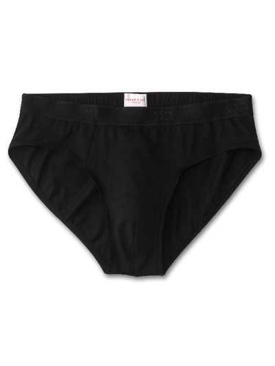 Derek Rose Men's Briefs Jack Pima Cotton Stretch Black In Black