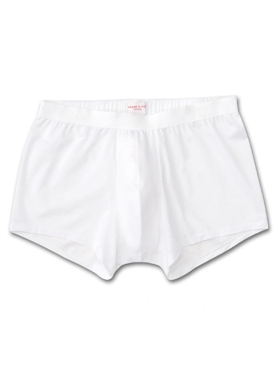 Shop Derek Rose Men's Boxer Briefs Jack Pima Cotton Stretch White