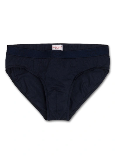 Shop Derek Rose Men's Briefs Jack Pima Cotton Stretch Navy