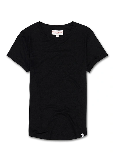 Shop Derek Rose Women's Leisure T-shirt Carla Micro Modal Stretch Black