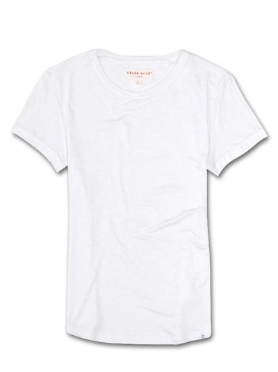 Shop Derek Rose Women's Leisure T-shirt Carla Micro Modal Stretch White