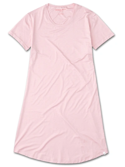 Shop Derek Rose Women's Sleep T-shirt Carla 3 Micro Modal Stretch Pink