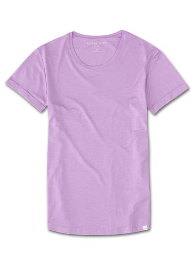 Shop Derek Rose Women's Leisure T-shirt Carla 5 Micro Modal Stretch Lilac