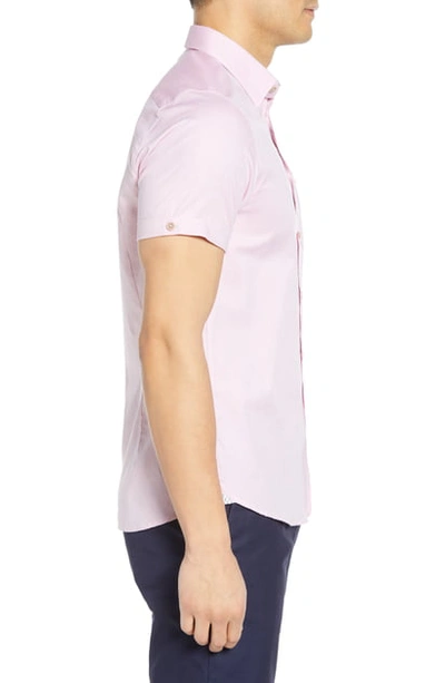 Shop Ted Baker Wallabi Slim Fit Oxford Shirt In Pink