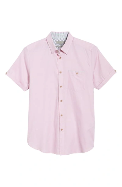 Shop Ted Baker Wallabi Slim Fit Oxford Shirt In Pink