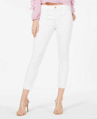 Shop 7 For All Mankind Jen7 By  Cropped Skinny Jeans In White