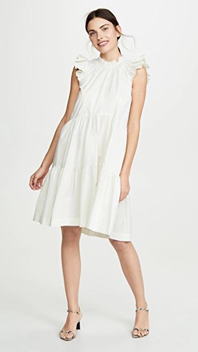Shop Sea Waverly Tiered Tunic Dress In White