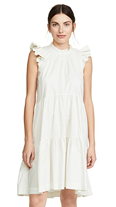 Shop Sea Waverly Tiered Tunic Dress In White