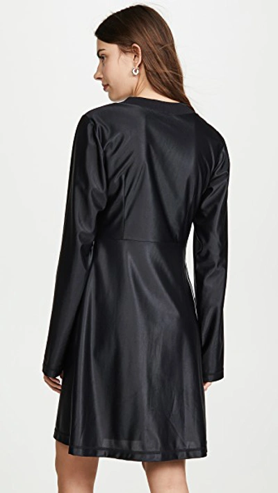 Shop Ksenia Schnaider Long Sleeve Dress With Corset In Black/mixed Color