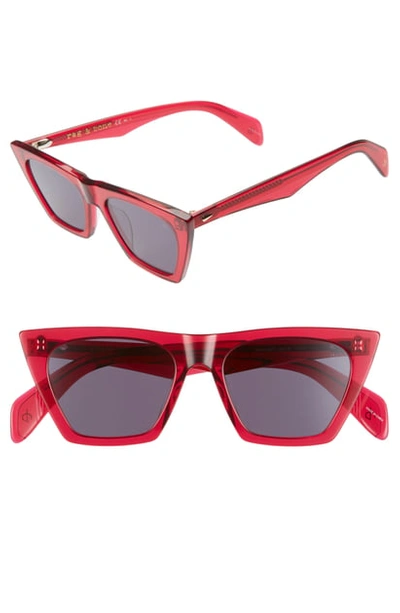 Shop Rag & Bone 51mm Cat Eye Sunglasses In Fuchsia