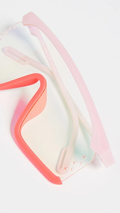 Shop Kenzo Sporty Shield Sunglasses In Shiny Pink/violet