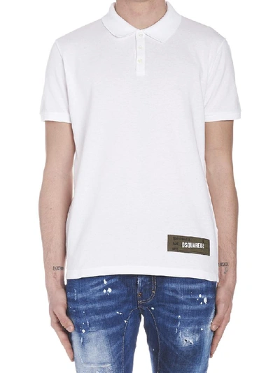 Shop Dsquared2 Logo Polo Shirt In White
