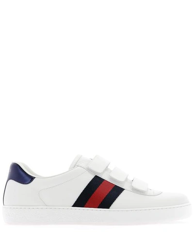 Shop Gucci Web Low Top Sneakers In White