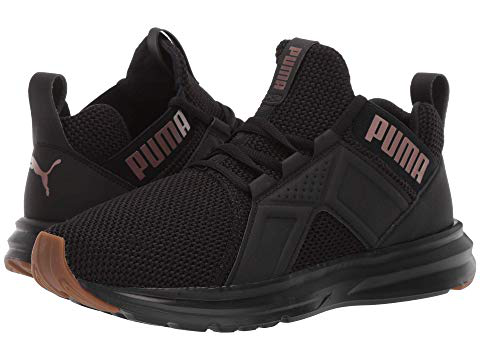 rose gold and black puma shoes