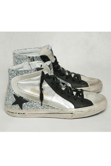 golden goose slide silver