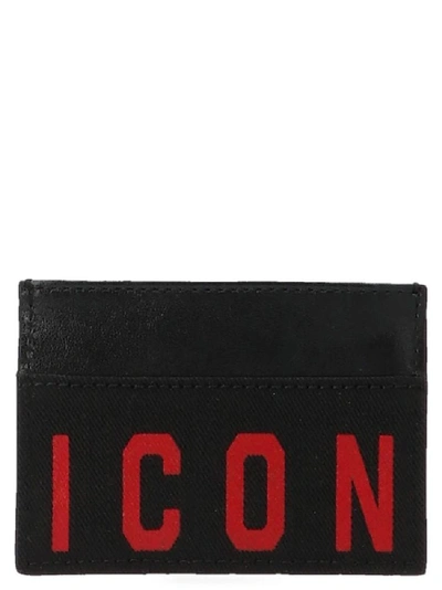 Shop Dsquared2 Logo Printed Cardholder In Black