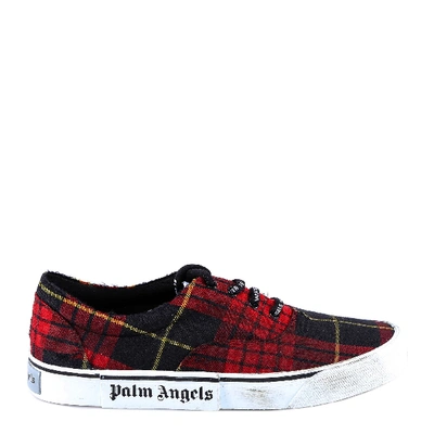 Shop Palm Angels Madris Print Logo Sneakers In Red