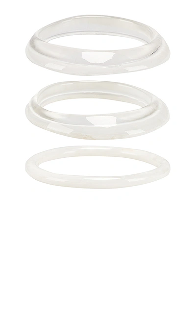 Shop Amber Sceats Kari Bracelet Set In White.