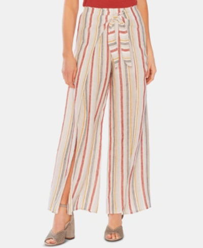 Shop Vince Camuto Striped Wide-leg Pants In Canyon Sunset