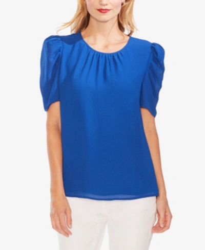 Shop Vince Camuto Puffy-shoulder Blouse In Tropic
