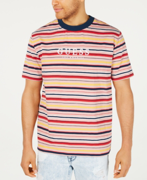 guess t shirt mens stripe