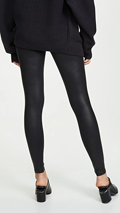 Shop David Lerner Coated Maternity Leggings In Black