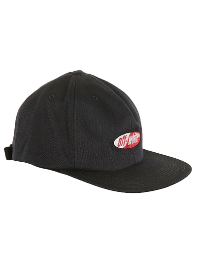 Shop Off-white Split Logo Snapback Cap In Blakc Red