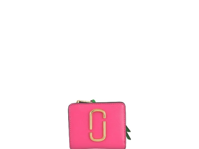 Shop Marc Jacobs Snapshot Mini Compact Wallet In Diva Pink Multi