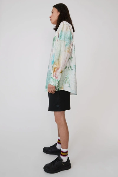 Shop Acne Studios Oversized Shirt Multi Colour - Green - Map