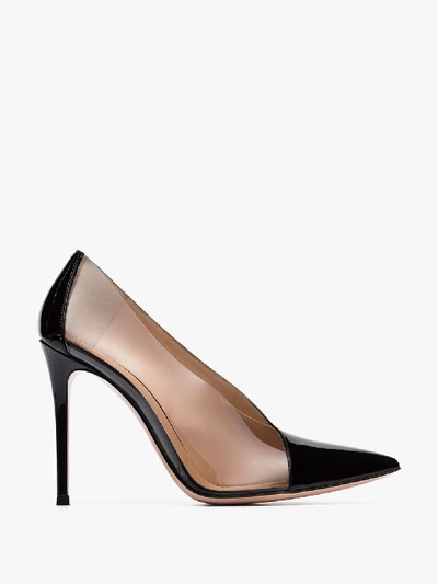 Shop Gianvito Rossi Black 105 Patent Leather And Pvc Pumps
