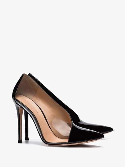 Shop Gianvito Rossi Black 105 Patent Leather And Pvc Pumps