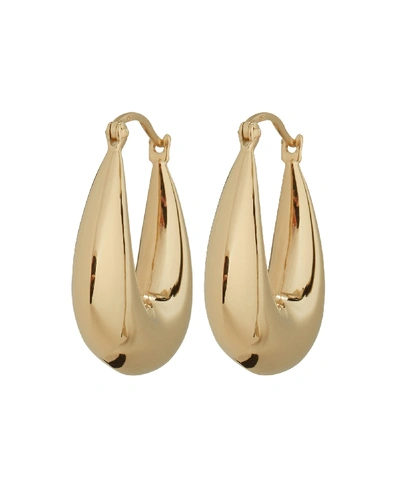 Shop Argento Vivo Thick Hoop Earrings In Gold