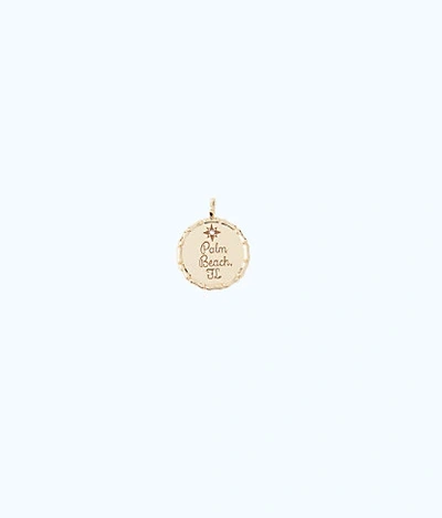 Shop Lilly Pulitzer Location Charm - Palm Beach In Gold Metallic