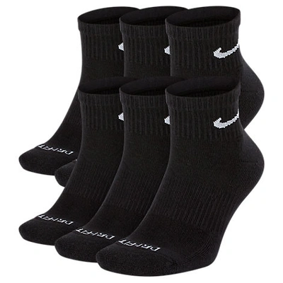 Nike Everyday Plus Cushioned Training Ankle Socks In Black/white