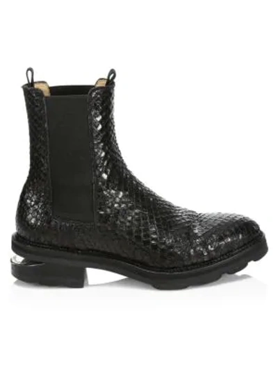 Shop Alexander Wang Andee Anaconda Chelsea Boots In Black