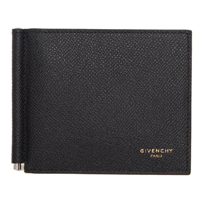 Shop Givenchy Black Eros Clip Wallet In 001 Black