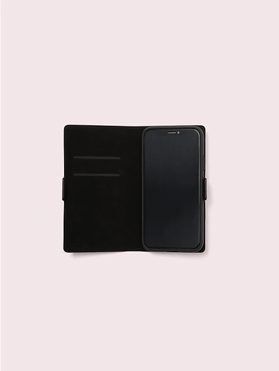 Shop Kate Spade Sylvia Iphone X & Xs Magnetic Wrap Folio Case In Hibiscus Multi